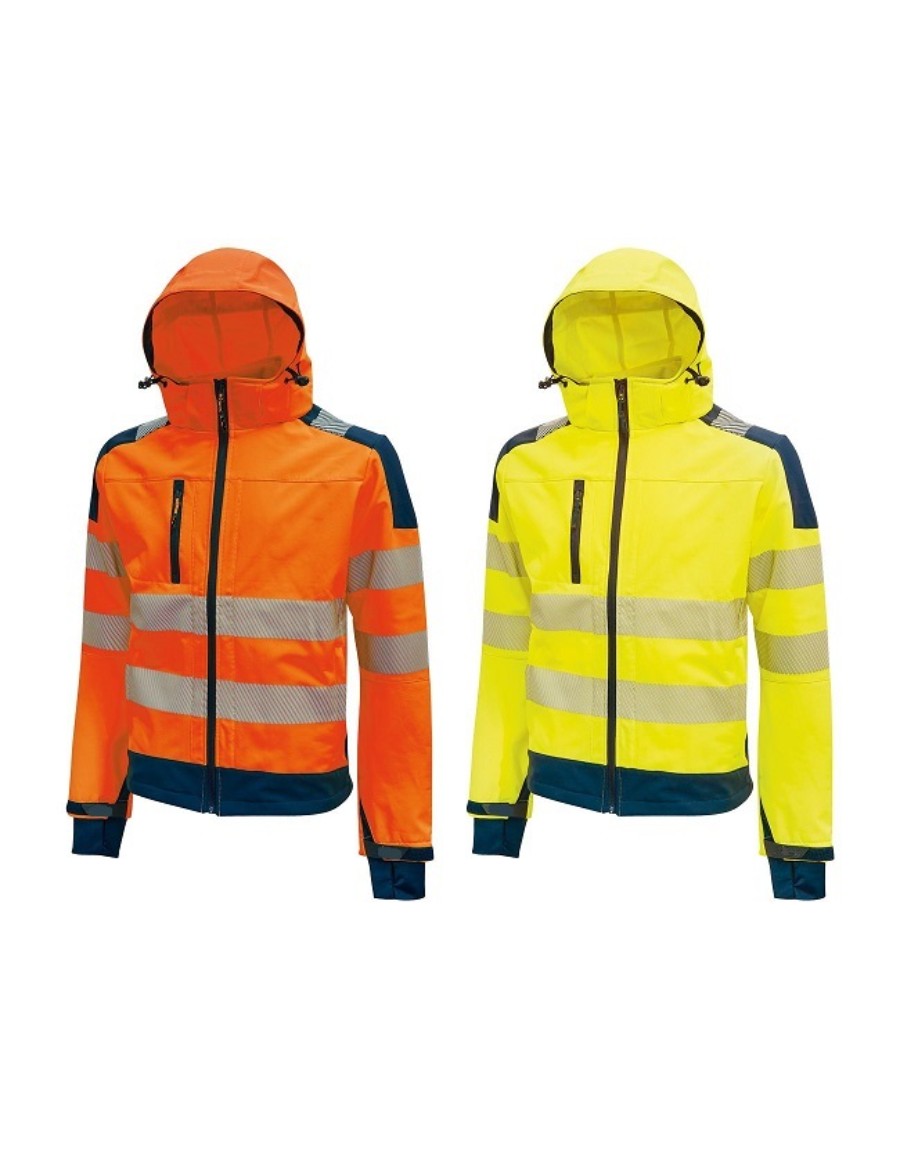 GIACCA IMPERMEABILE ALTA VIBILITA' COLORAZIONI ARANCIO / GIALLO