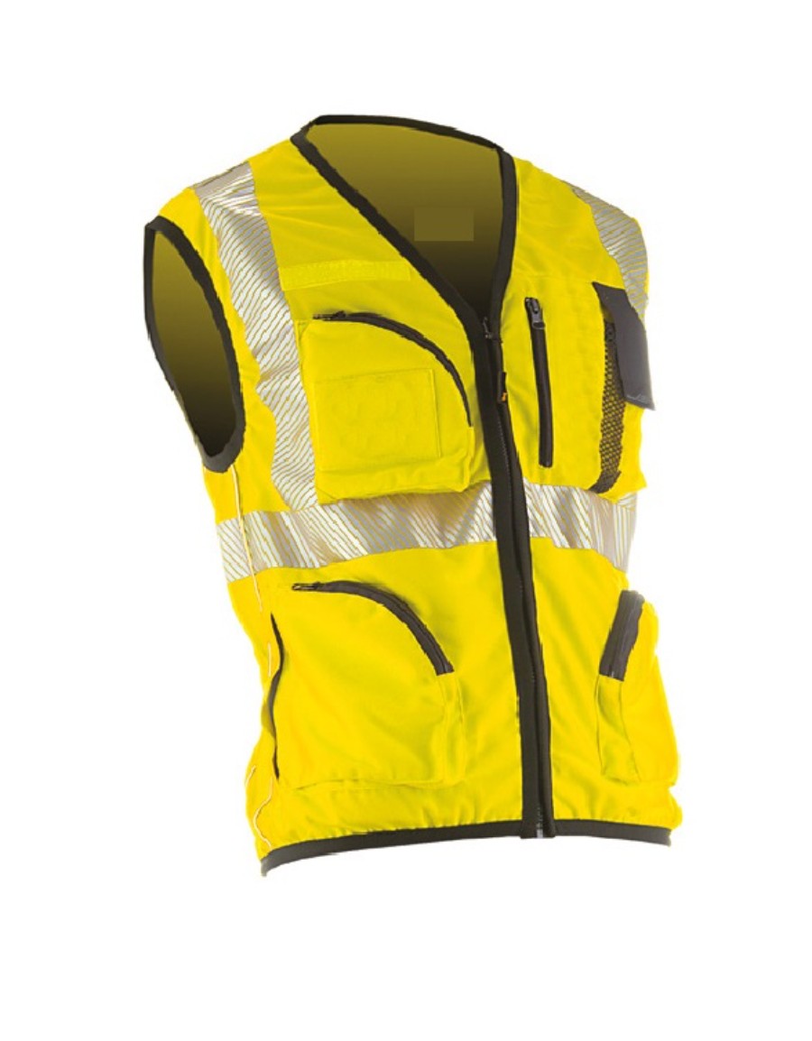 GILET GIALLO ALTA VISIBILITA' PROTEZIONE CIVILE